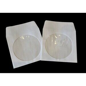 Disc Storage Paper Sleeves Envelope LOT 350 pcs clear window flap CD DVD Blu Ray
